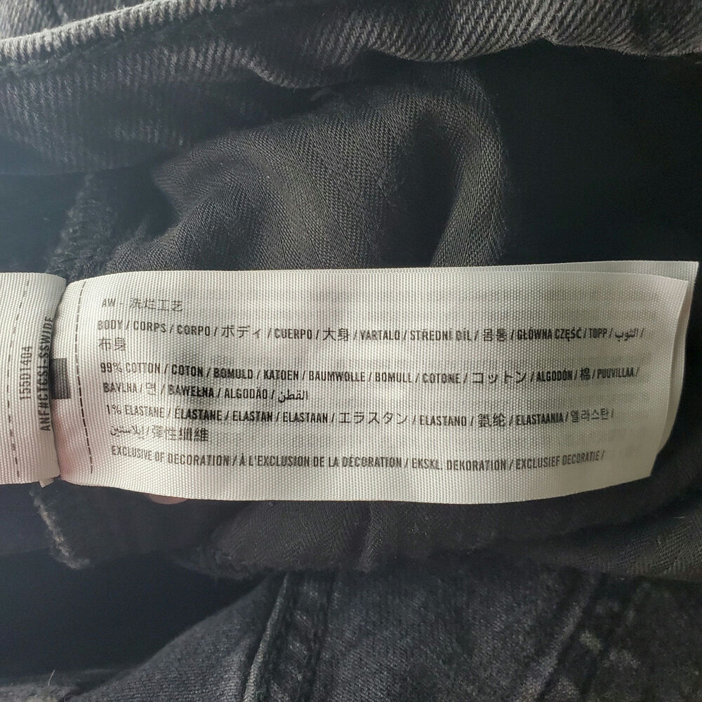 Abercrombie & Fitch Womens Black The Straight Mid Rise Jeans Size 31 12 - Picture 5 of 6